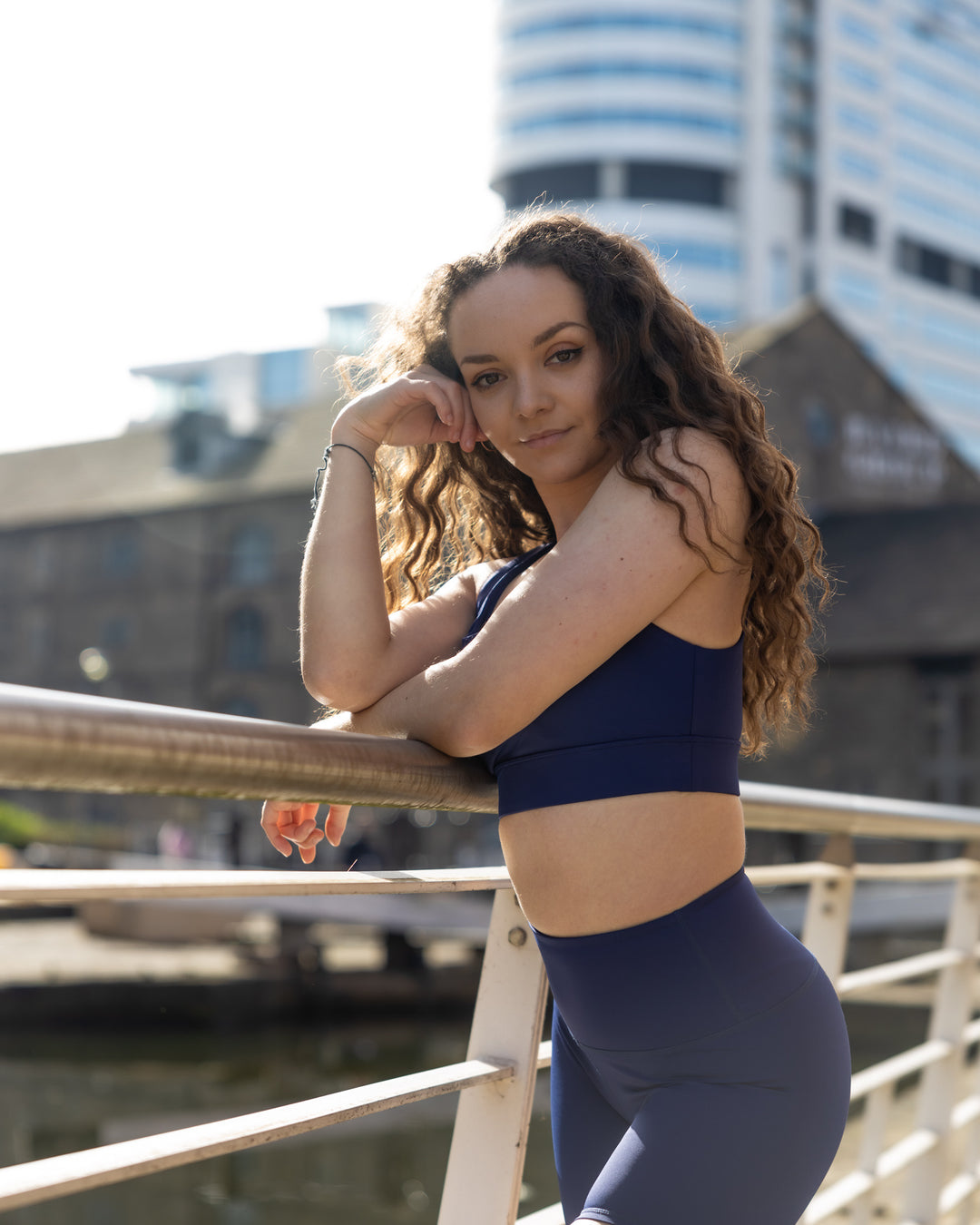 Becki Louise poses in DYNS activewear