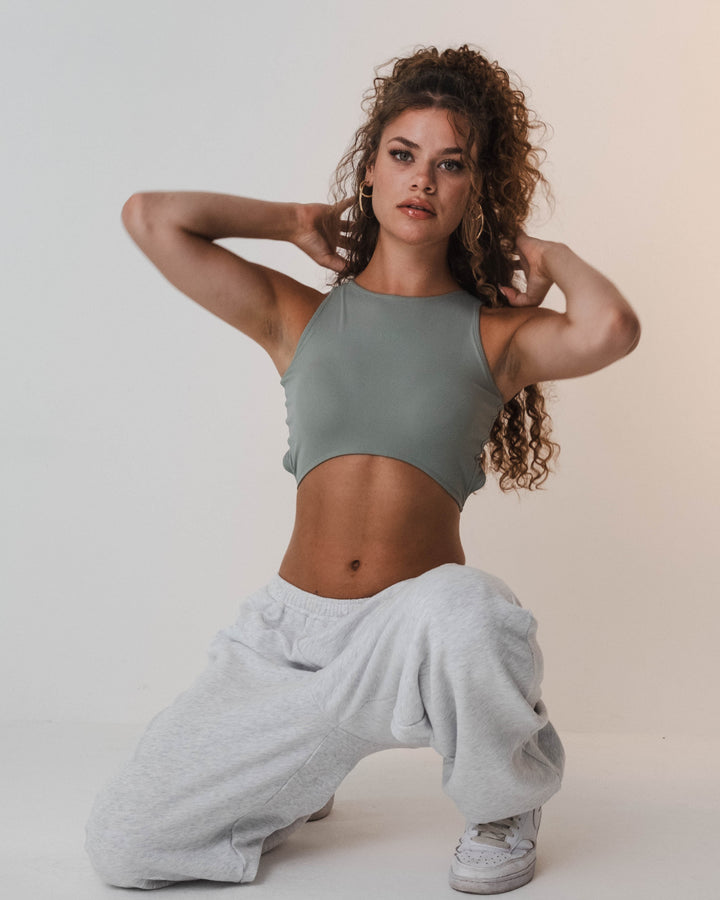 Fundamentals - Backless Tie Vest - Sage