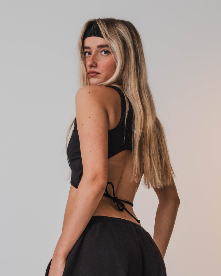 Fundamentals - Backless Tie Vest - Black