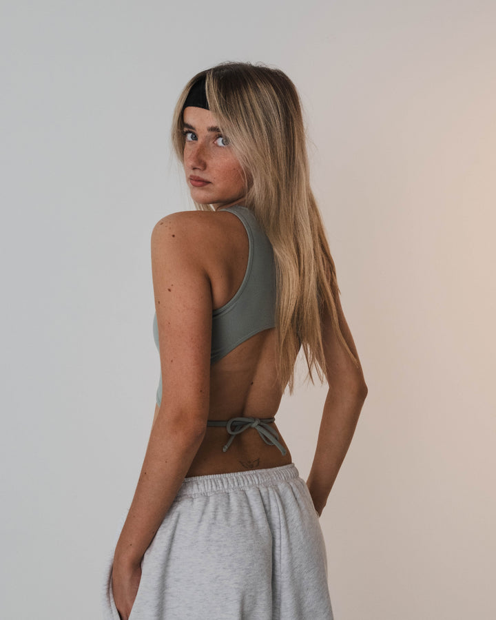Fundamentals - Backless Tie Vest - Sage