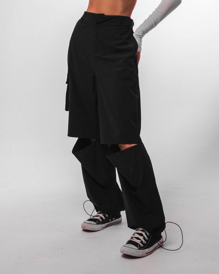 Aura - Slit Detail Cargo - Black