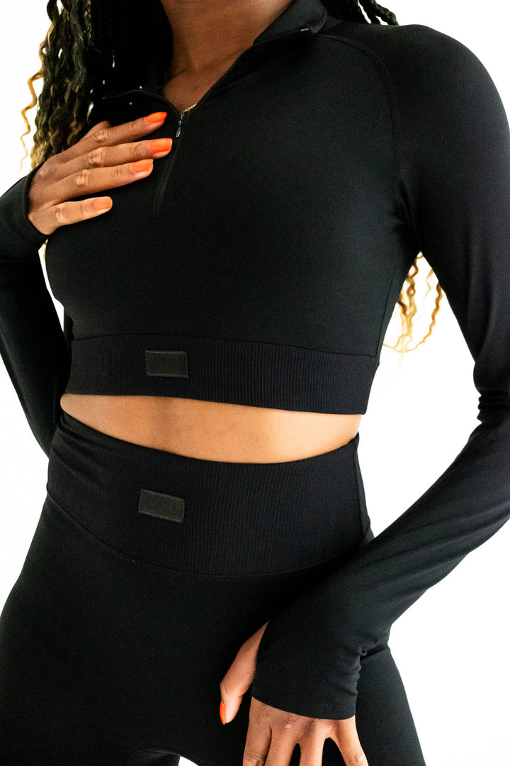 Empire - Quarter Zip Top - Black
