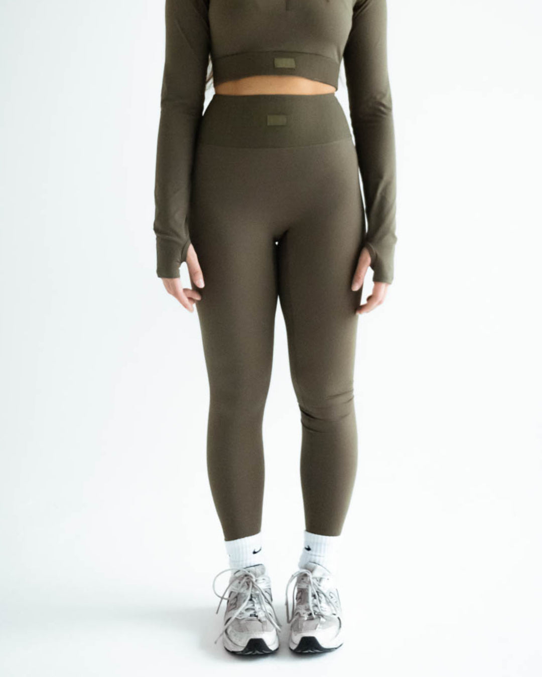 Seamless High Waist Leggings - Khaki